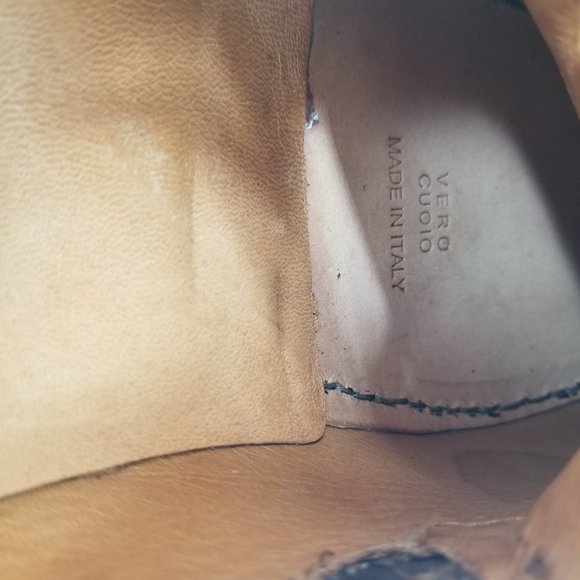 TREMP ITALY Men's Split Toe Oxford Shoes Brown Leather  Size 10 M - Picture 8 of 8